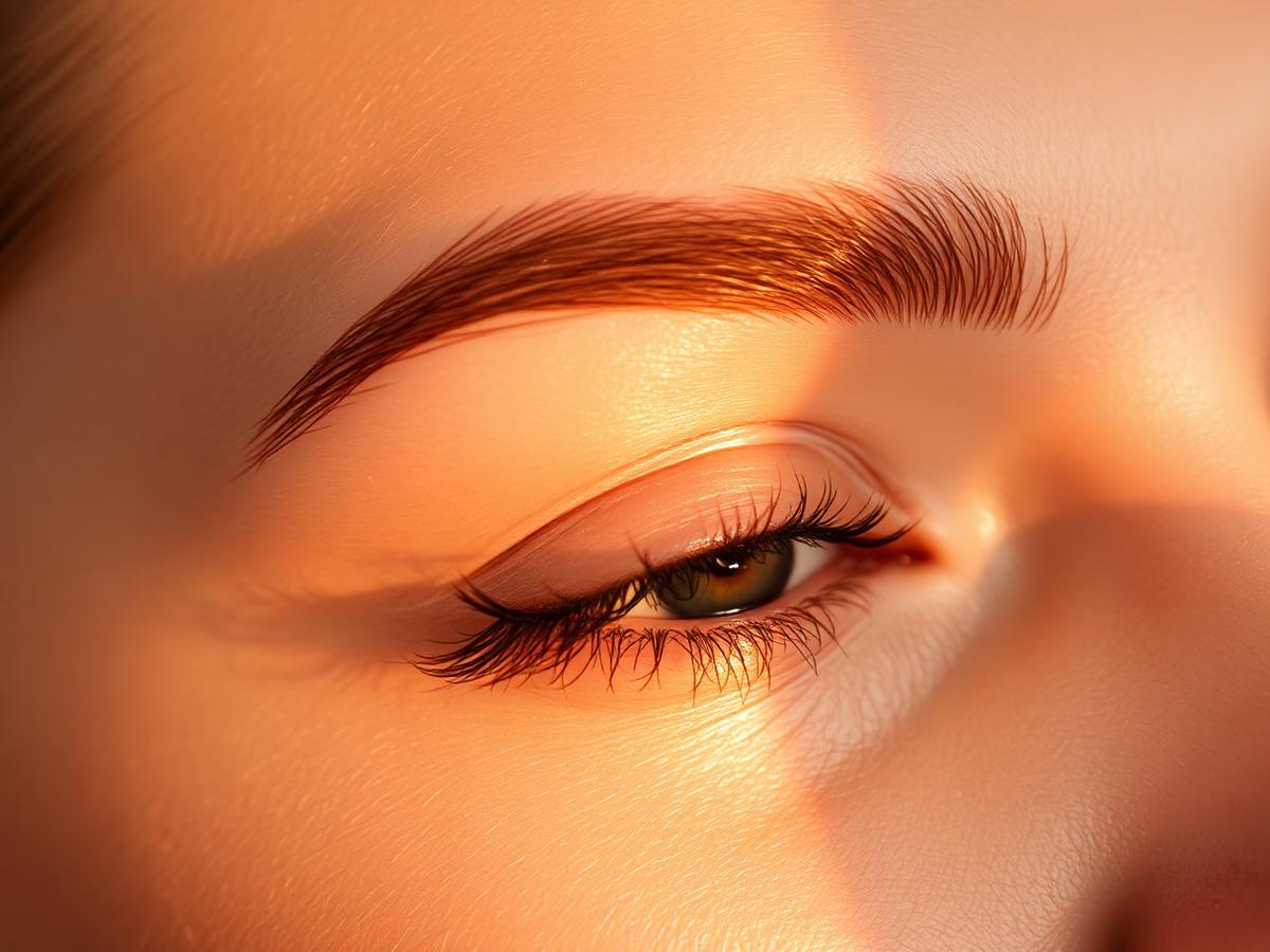 Perfectly groomed natural eyebrow shape