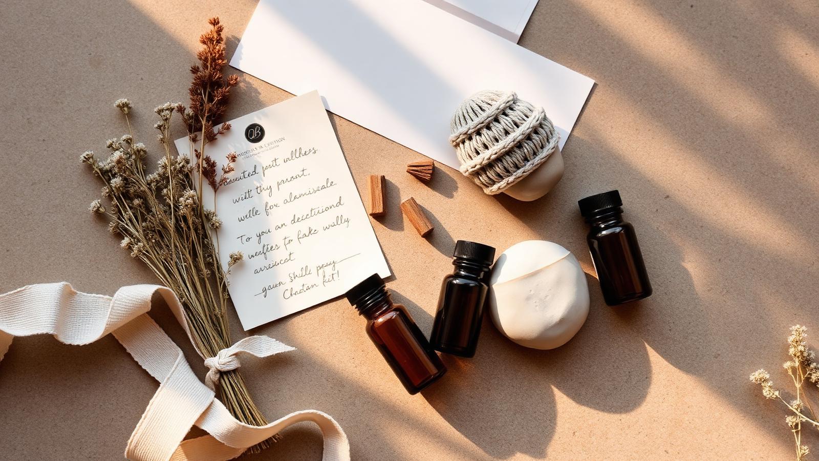Curated wellness kit flat lay